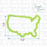 USA map AND Land of the free silk stencil
