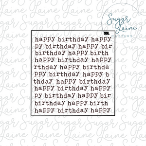 Happy Birthday - Silk Screen Stencil