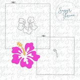 Hibiscus 2 part Mylar stencil