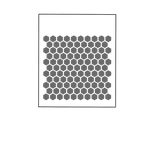 Honeycomb .50" silk screen stencil