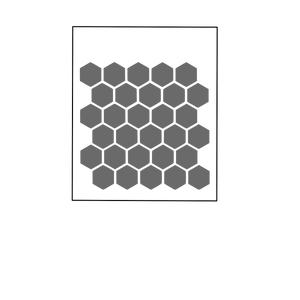 Honeycomb 1.0" silk screen stencil
